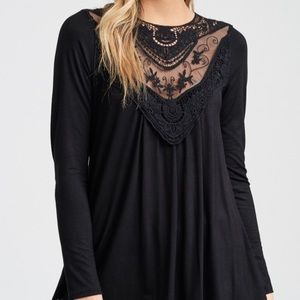 Black Vintage Lace Long Sleeve